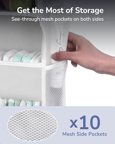 Over Door Hanging Storage Organizer with 5 Large Pockets and Clear Window K77914