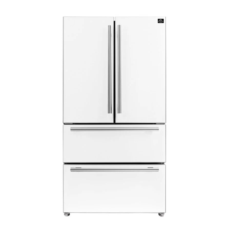 36 19.2 cu. ft. Refrigerator in White with Silver Handles X2068