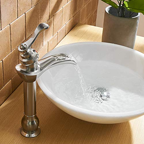 Brushed Nickel Single-Handle Vessel Sink Faucet D415986