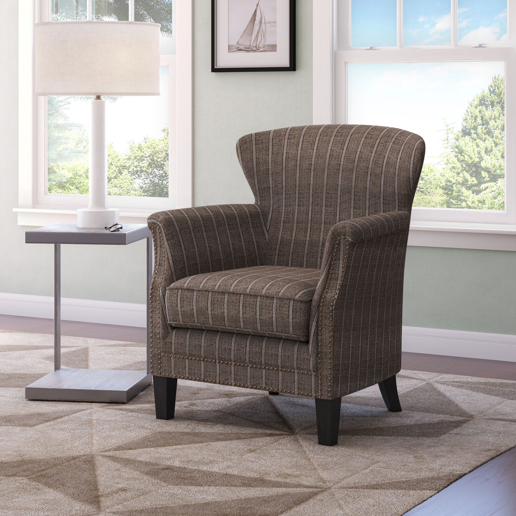 Classic Upholstered Accent Chair with Nailhead Trim X76478