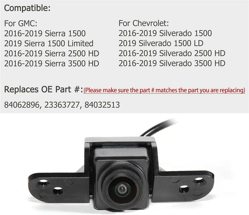 Backup Camera for GMC Sierra Chevrolet Silverado 1500 2500 3500 Y6813