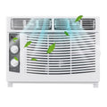 5000 BTU 115V Window-Mounted Compact Air Conditioner, White E958551