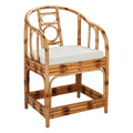 Burnt Tortoiseshell Rattan Round Back Arm Chair I70190