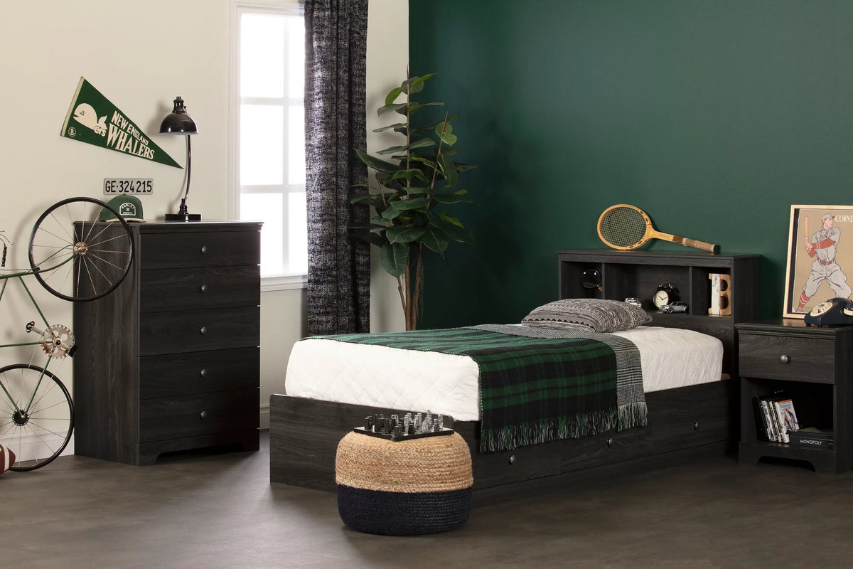 Gray Oak 3 Drawer Bed I6336