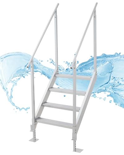 4 Step Aluminum Dock Ladder with Wide Step A30042