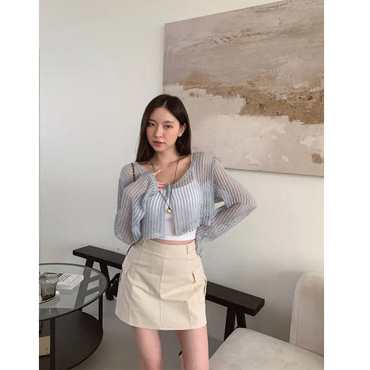 Flared Mini Skirt F1371
