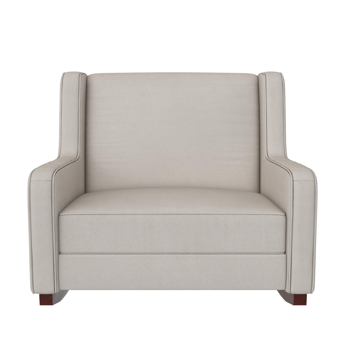 Beige Microfiber Double Rocker Chair V607