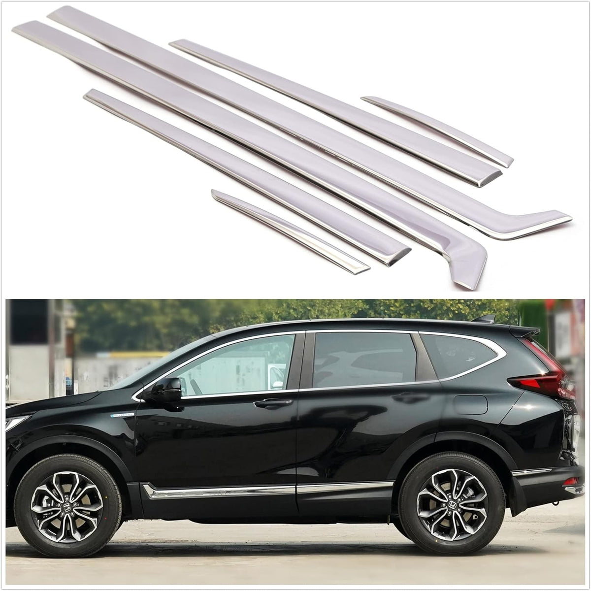 Body Side Molding Door Protector Cover, Chrome Stainless Steel Trim M316114