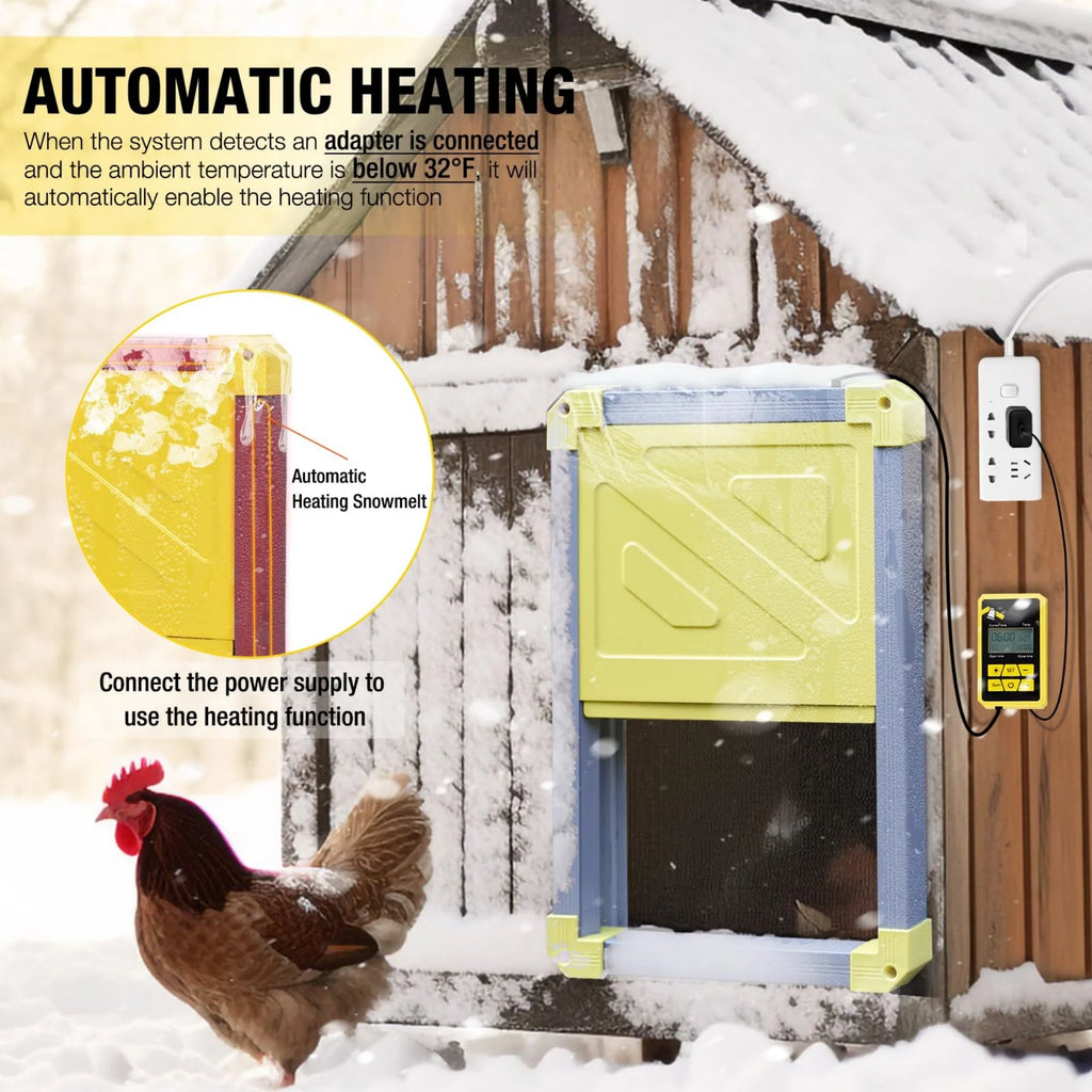 Solar Automatic Chicken Coop Door with Light Sensor M3704