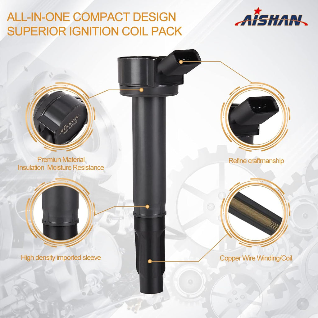 Set of 6 Ignition Coil Pack Compatible with 2.7L, 3.5L V6 Camry V6, Avalon, Sienna, Rav4 I75961