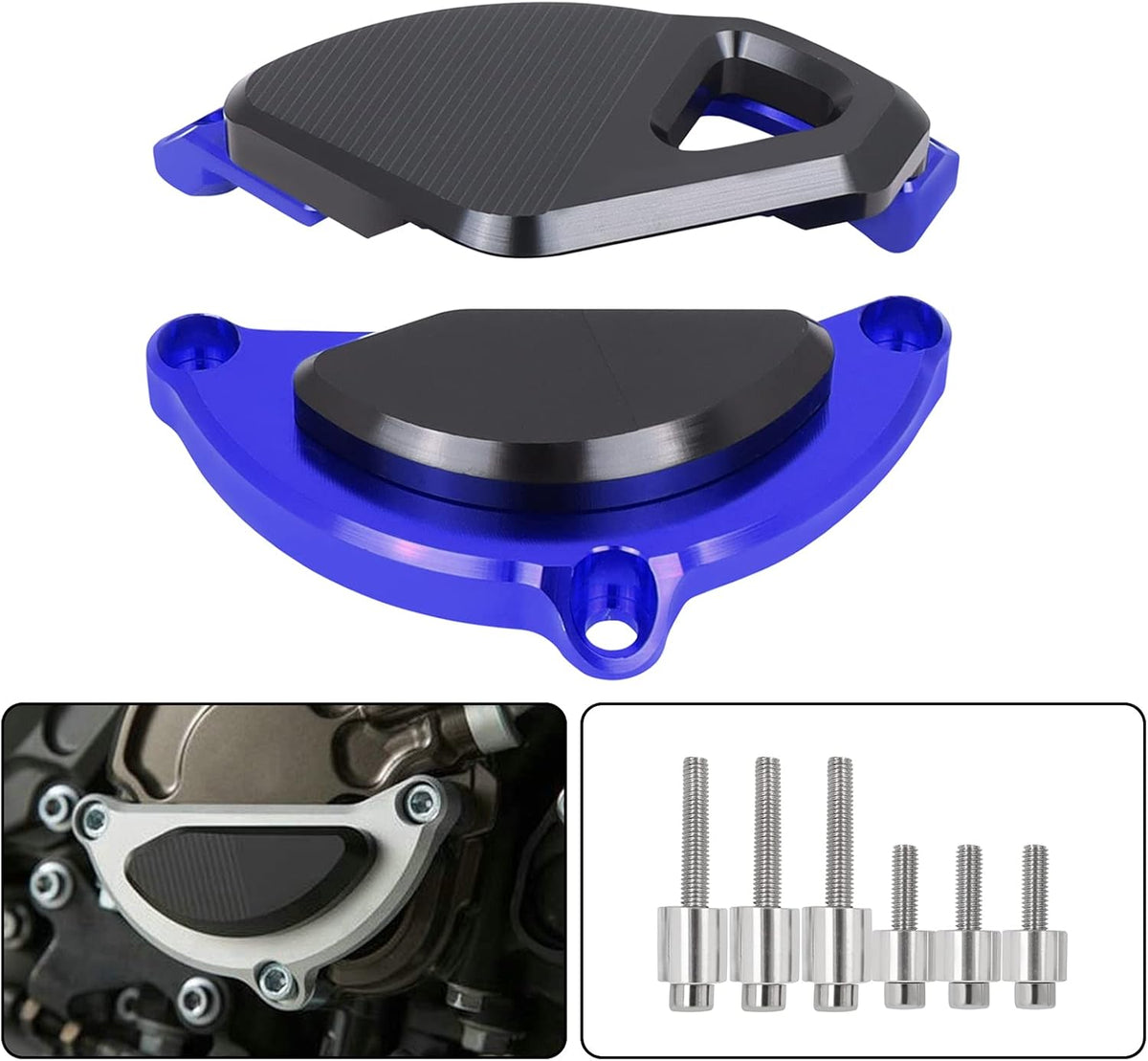 Blue Engine Guard Cover Frame Protector for Yamaha MT10 2016 2017 2018 2019 Pack of 2 X360311