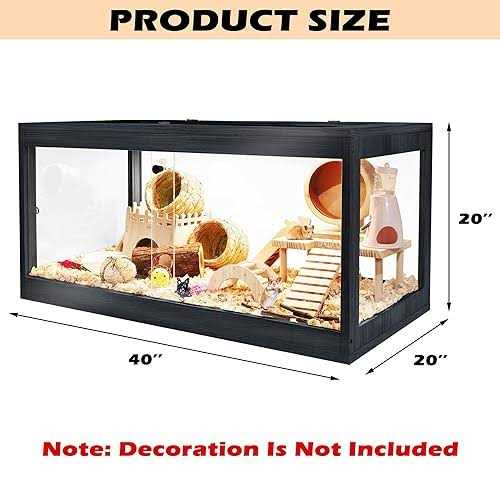 Wooden Hamster Cage with Acrylic Sheets L18757