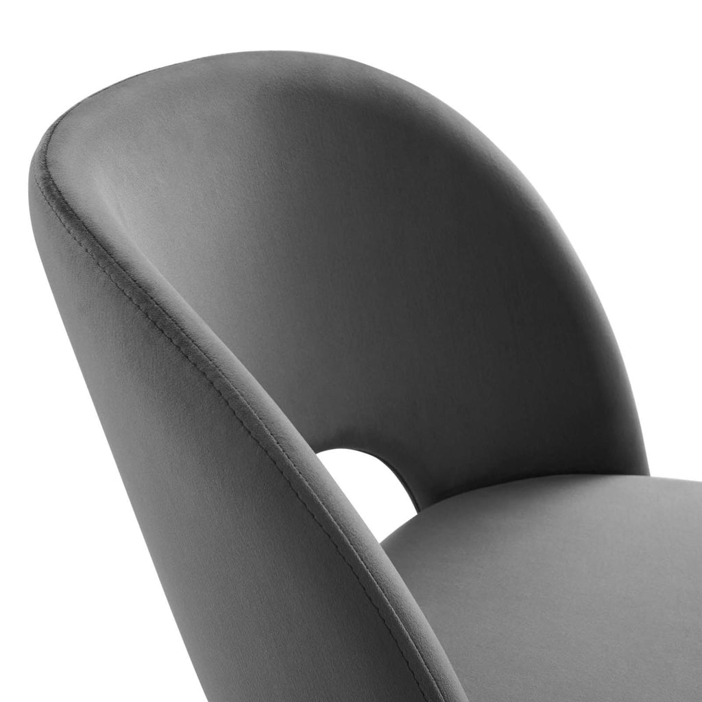 Navy Performance Velvet Dining Side Chair J96696