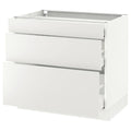 White 3 Drawer Base Cabinet E37859