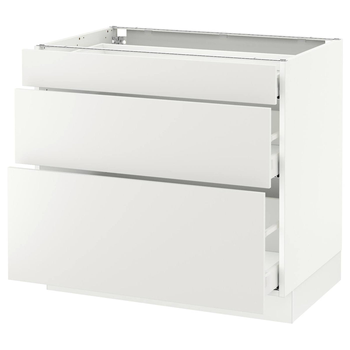 White 3 Drawer Base Cabinet E37859