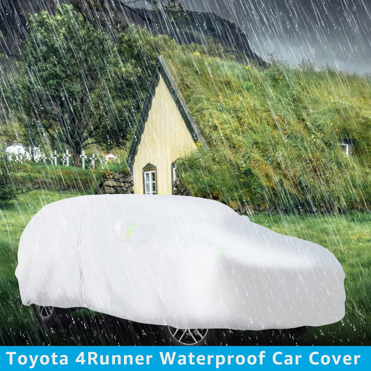 6 Layers All Weather Waterproof Outdoor Full Exterior Car Cover with Zipper K4379