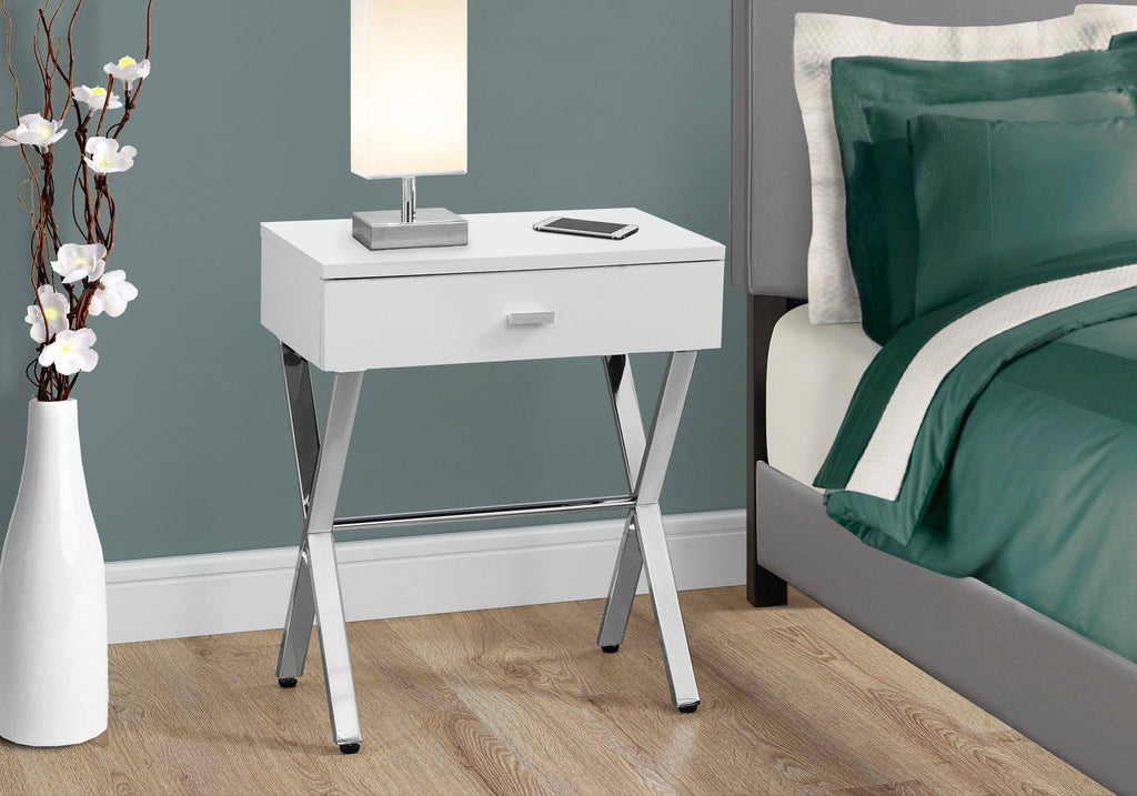 Taupe Finish and Black Metal Accent Table D206057