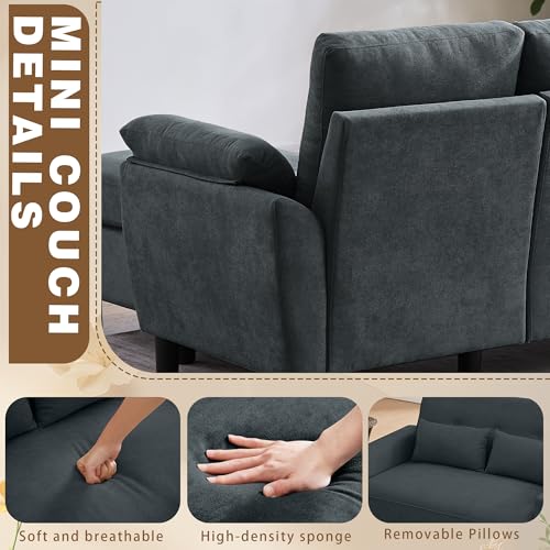 Dark Grey Convertible Sectional Sofa X470