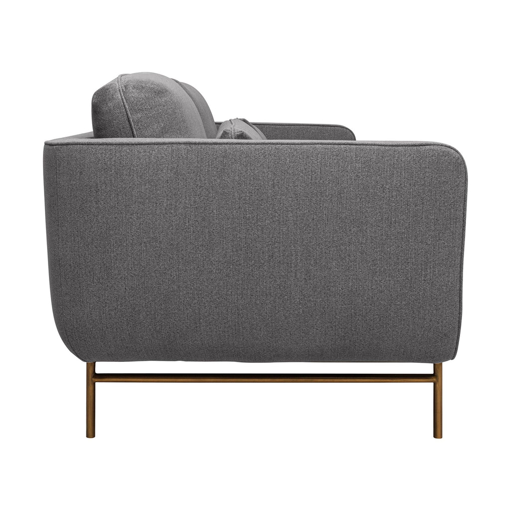 77" Fabric & Metal Sofa in Gray Y9851