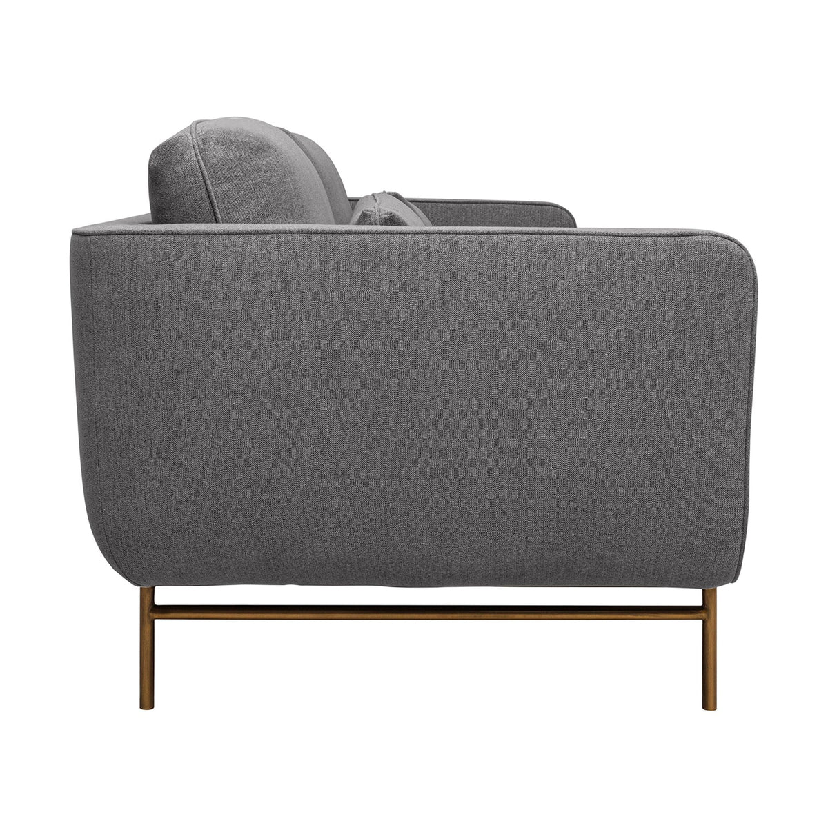 77" Fabric & Metal Sofa in Gray Y9851
