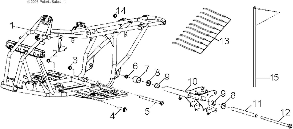 Swing Arm Weld, Medium Glos Black H30021