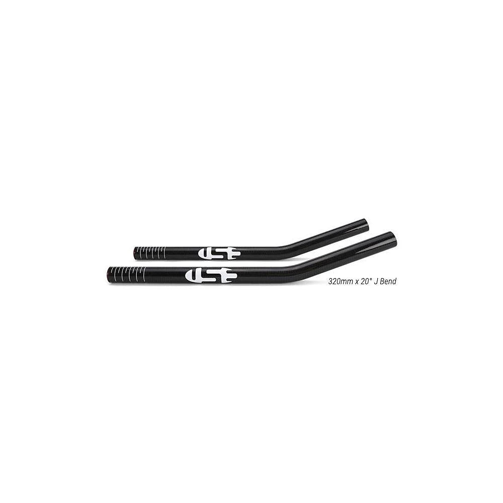 320mm 50x22° J Bend Black 3K Weave Carbon Extensions E8500