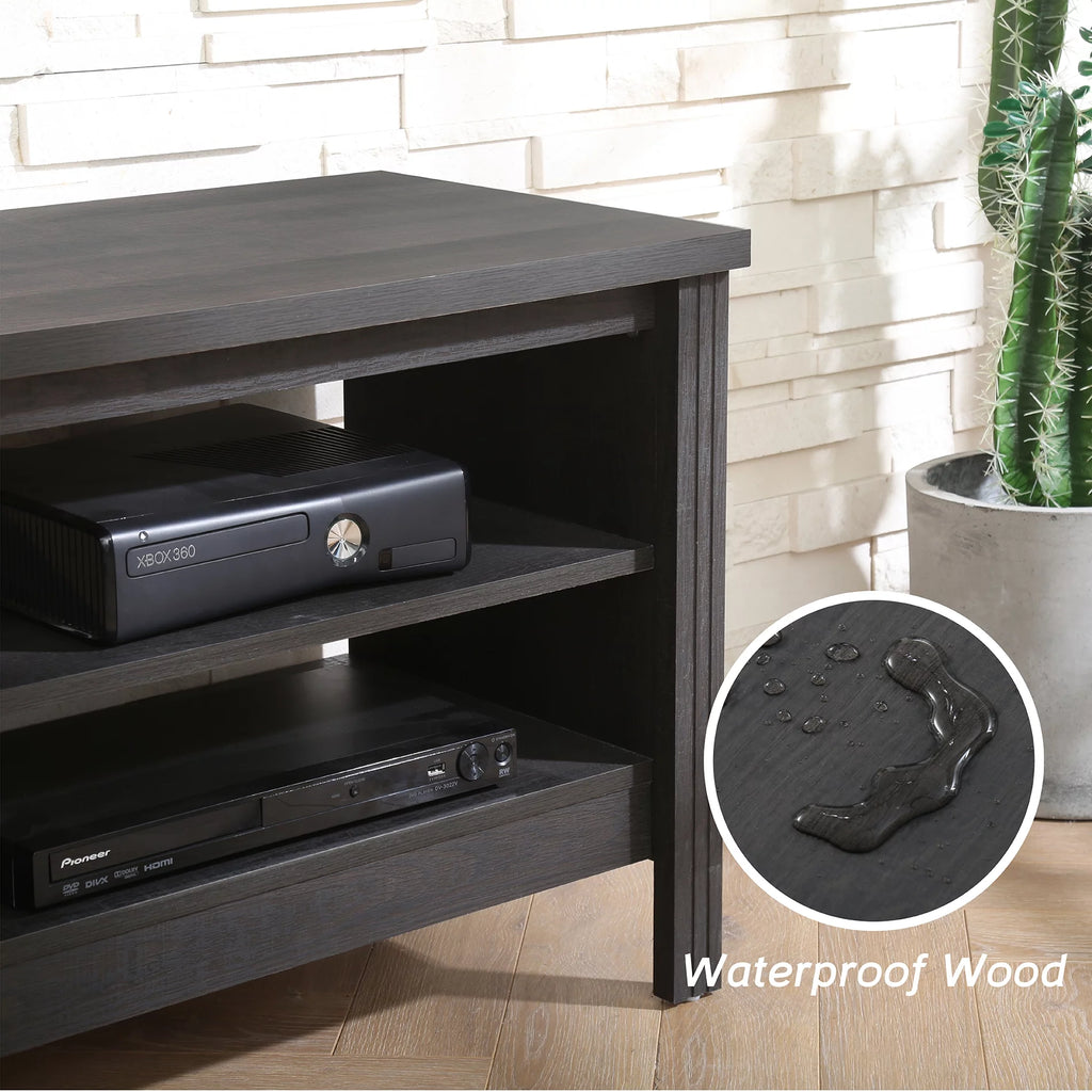 Black TV Stand with 6 Storage H53409