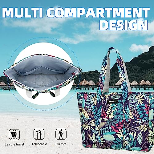Waterproof Sandproof Beach Tote Bag with Zipper T589