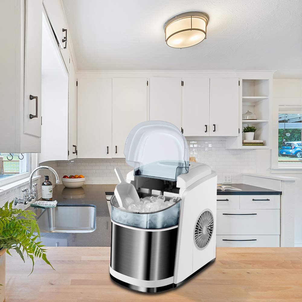 Silver Countertop Ice Maker R854