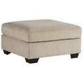 Putty Beige Fabric Oversized Accent Ottoman A59036