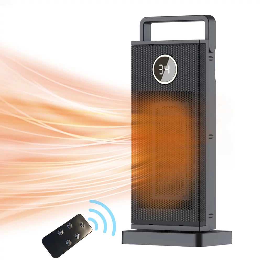 2000W PTC Ceramic Space Heater with 12H Timer and 60° Oscillation Q78141