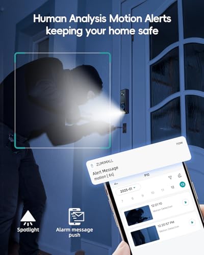 Dual Lens 2K HD Video Doorbell Camera with Chime X322