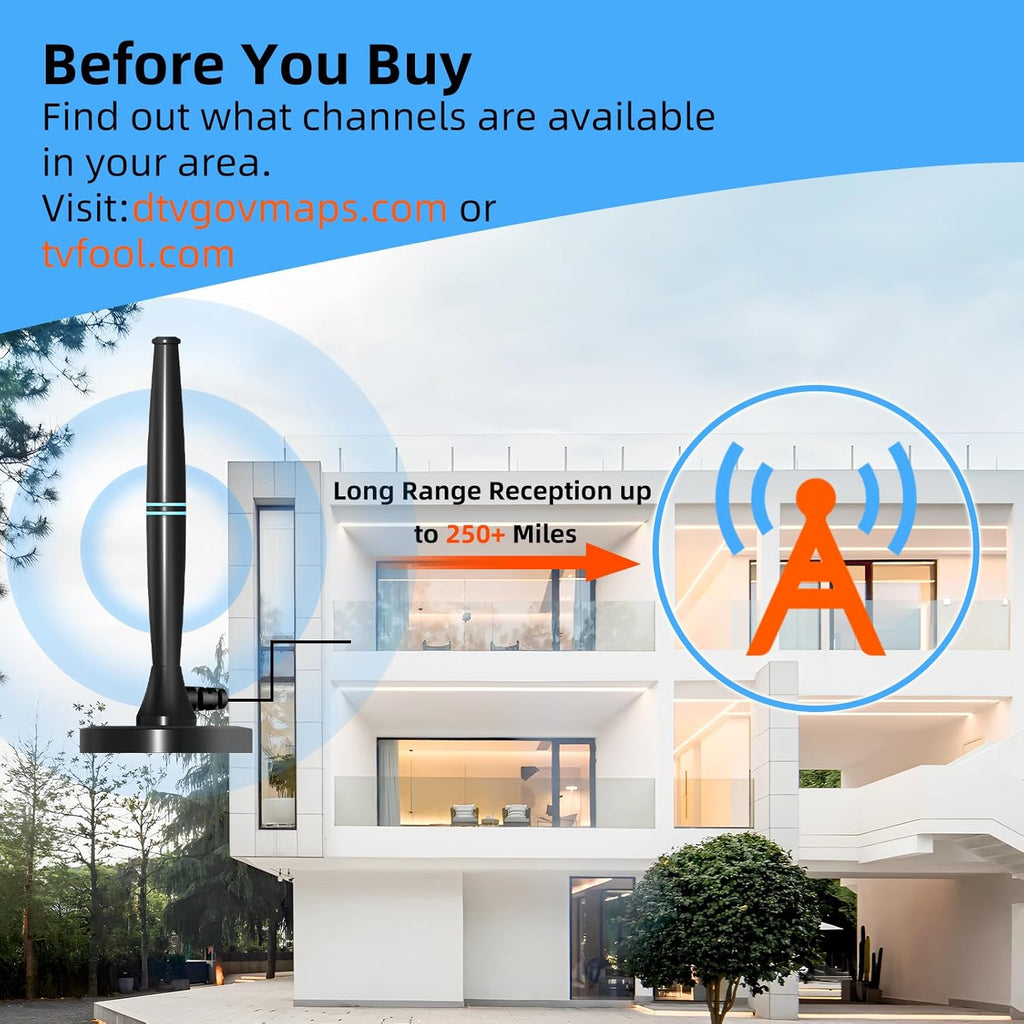 Amplified HDTV Indoor Digital Antenna Long Range TV Antenna Y724