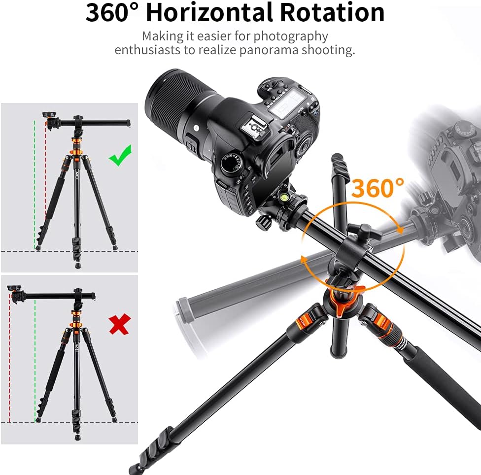78 inch DSLR Camera Tripod with Magnesium Alloy Center Column Z3168
