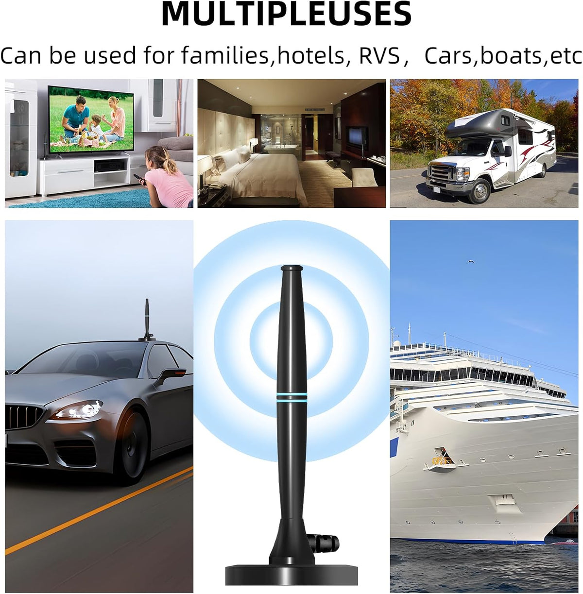 Amplified HDTV Indoor Digital Antenna Long Range TV Antenna Y724