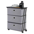 Grey 3-Drawer Storage Cart B729926