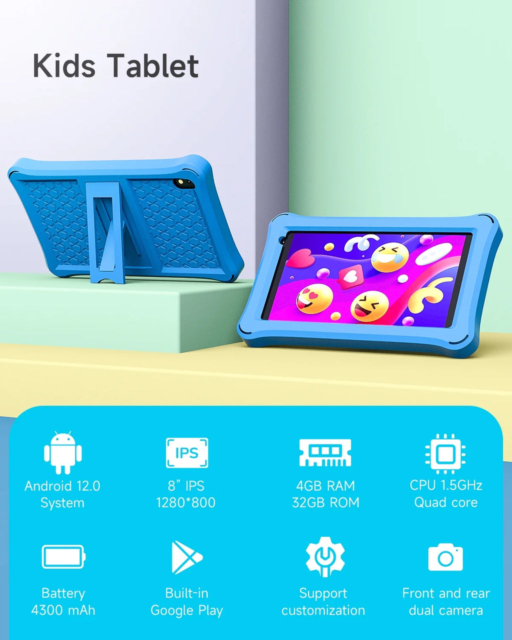 8 inch Android 12 Tablet 4GB RAM 32GB ROM G86366