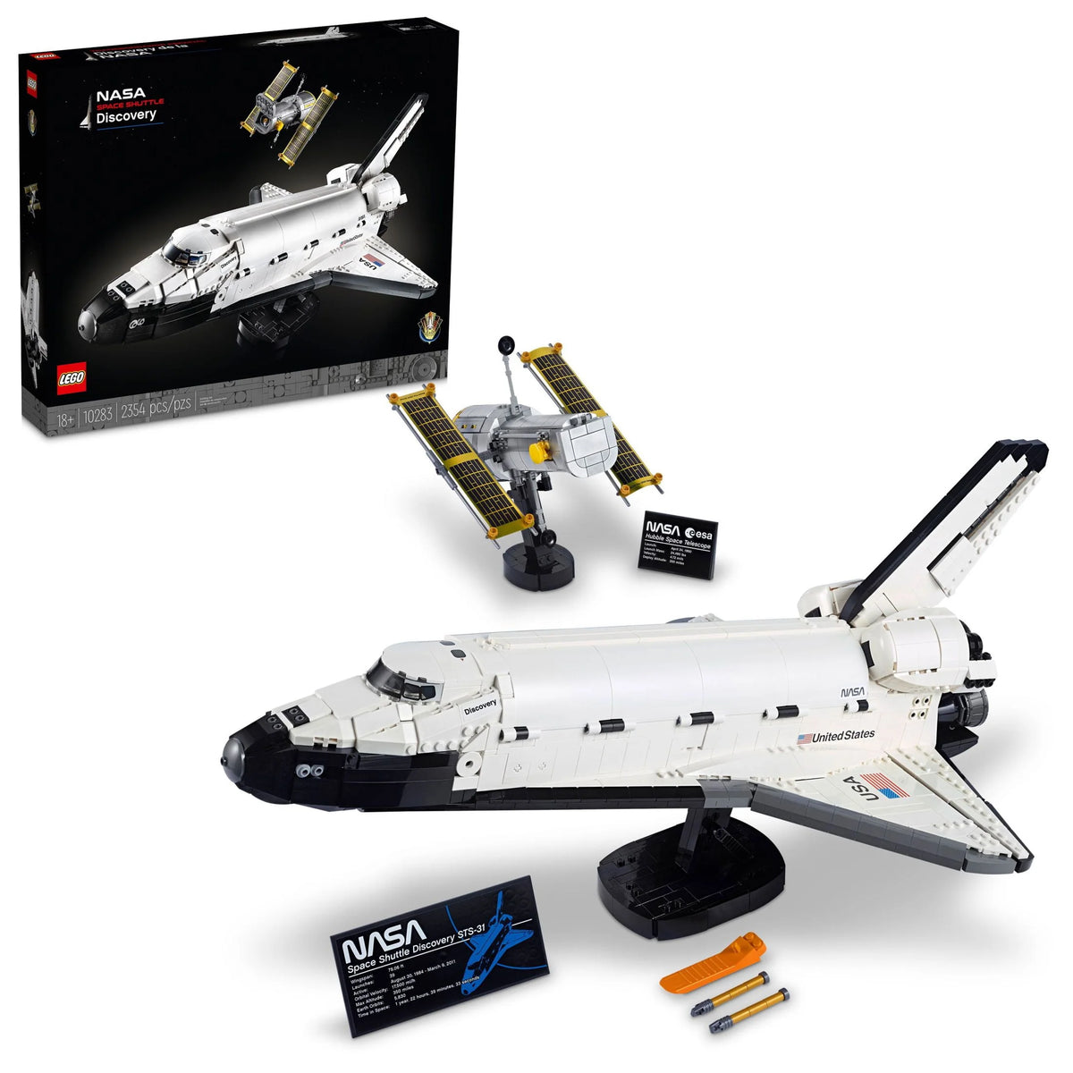 NASA Space Shuttle Discovery Model Building Kit with Hubble Telescope H839