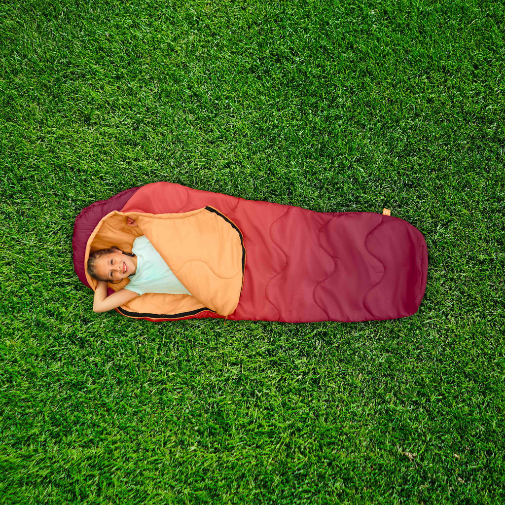 Red/Orange Youth Mummy Sleeping Bag V5792