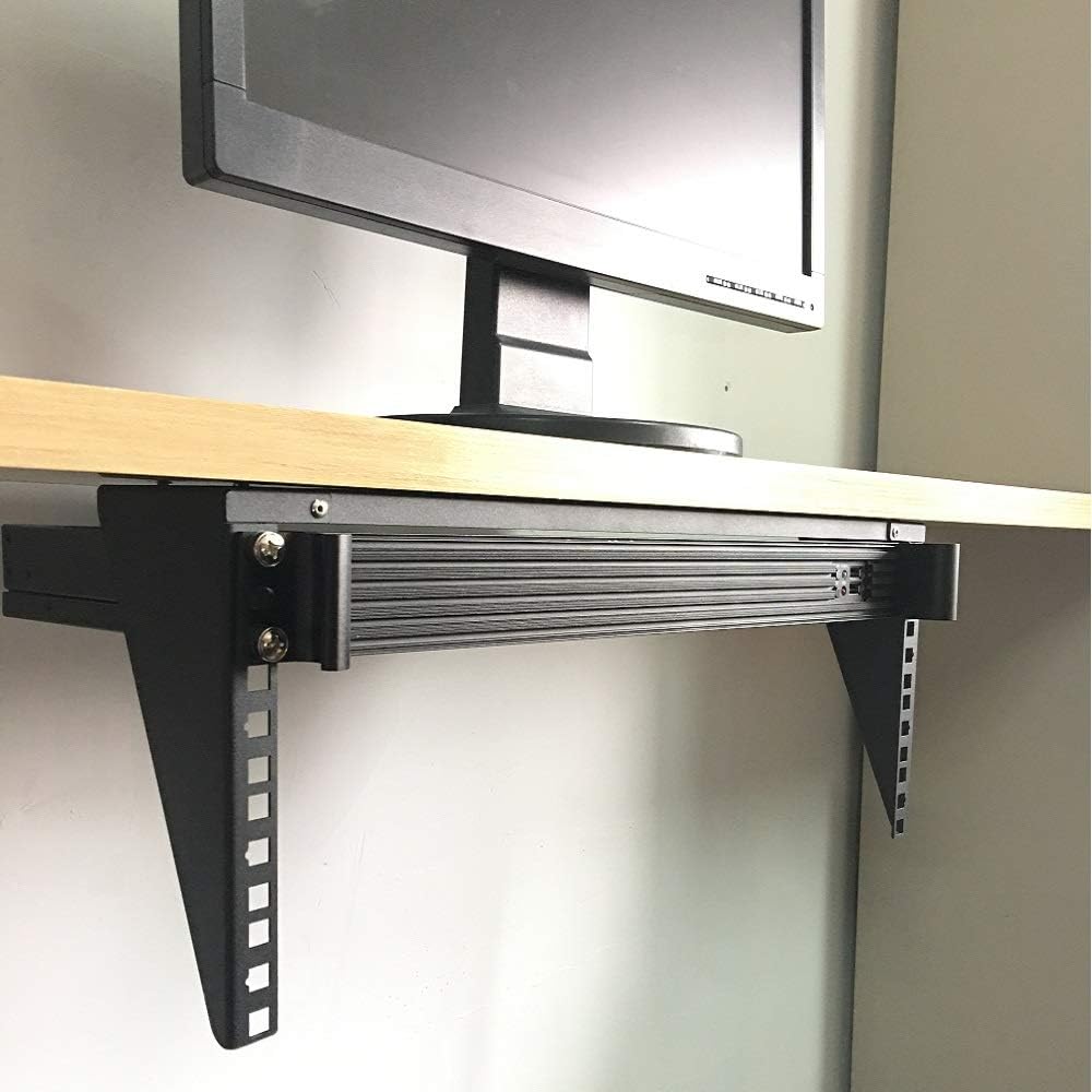 2 Pack 1U Foldable 19 Inches Cold Rolled Steel Vertical Wall Mount Rack Including Hardware T650446