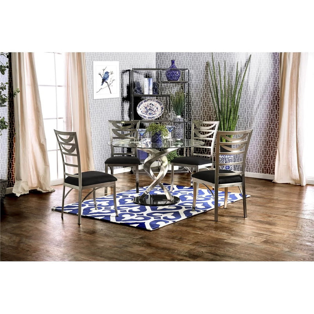 Stainless Steel Dining Chair Set of 2 P892410