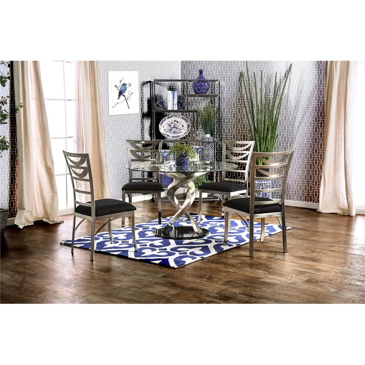 Stainless Steel Dining Chair Set of 2 P892410