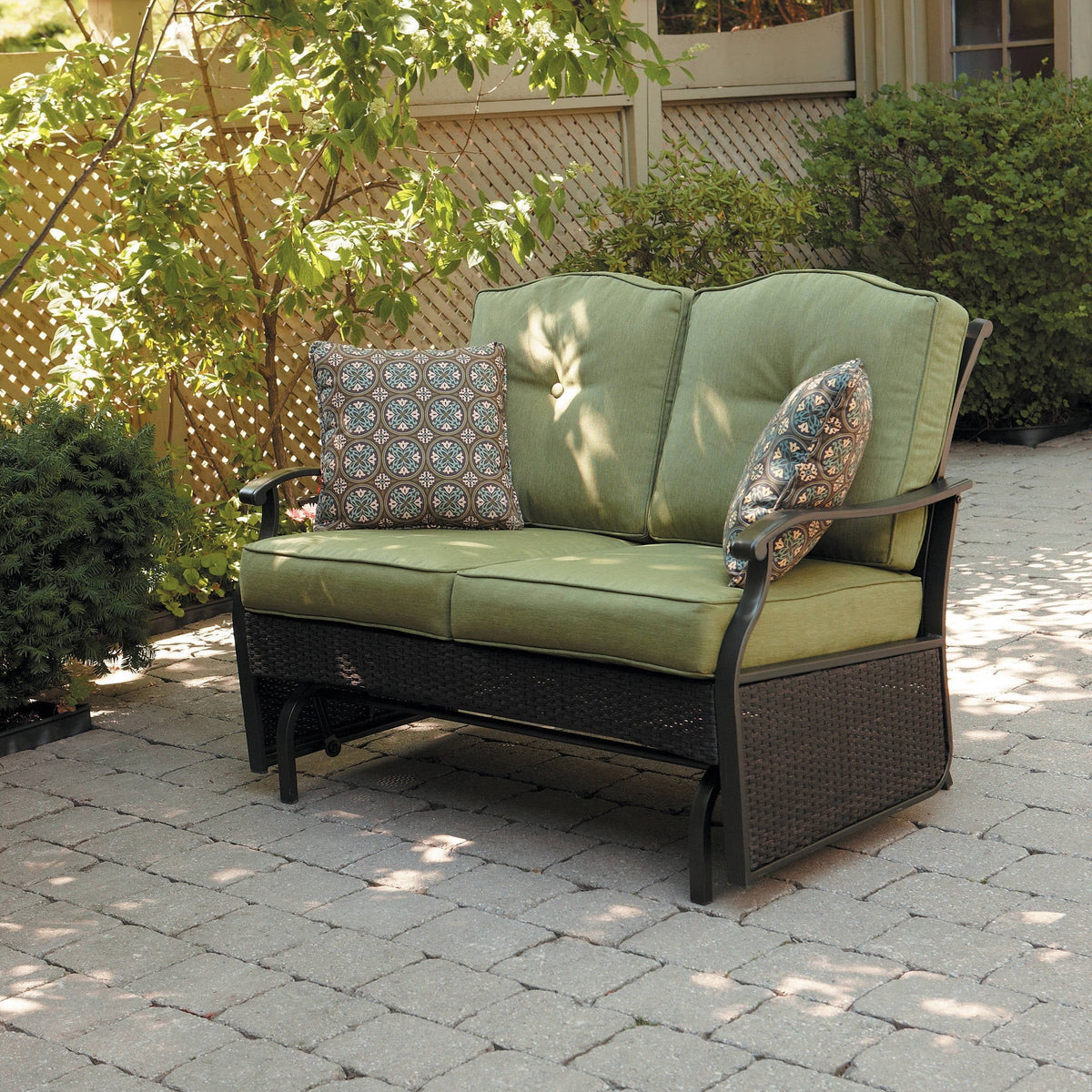 Steel Outdoor Glider Loveseat H94820