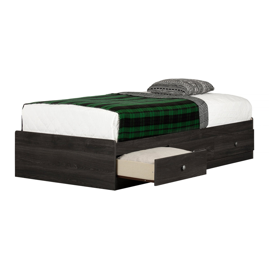 Gray Oak 3 Drawer Bed I6336