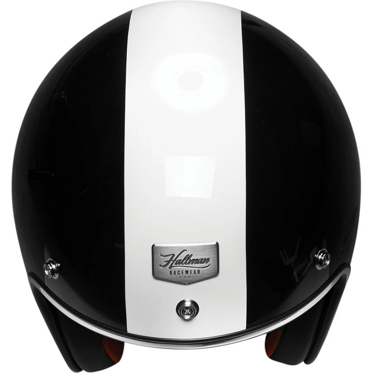 Open Face Motorcycle Helmet Black/White LG S5855