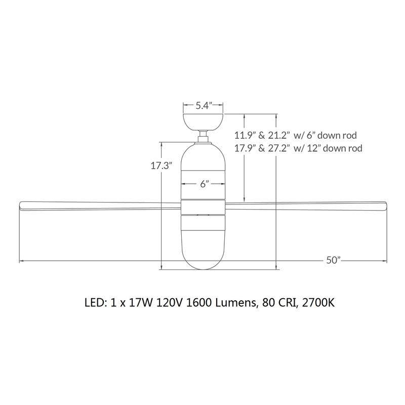 Cirrus 50x22 Ceiling Fan X5327