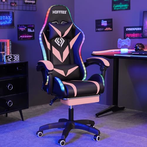 Blue and Black Gaming Chair with Footrest and Massage K9853