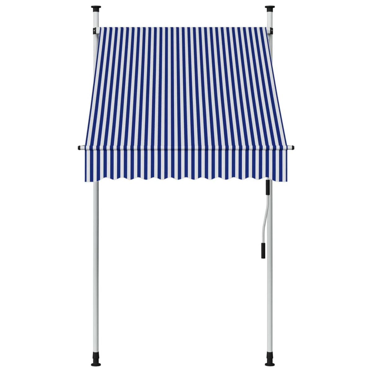 Manual Retractable Awning 39.4" Blue and White Stripes U27136