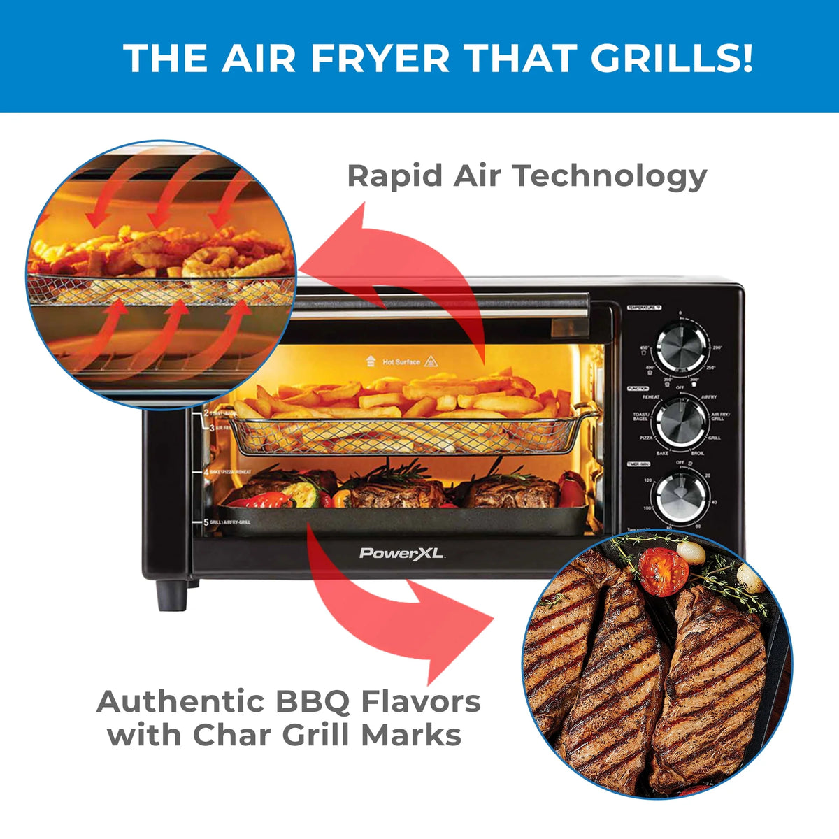 Black Air Fryer Grill S813