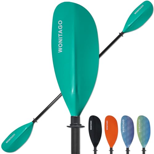 Adjustable Fiberglass Shaft Nylon Blade Kayak Paddle E3665